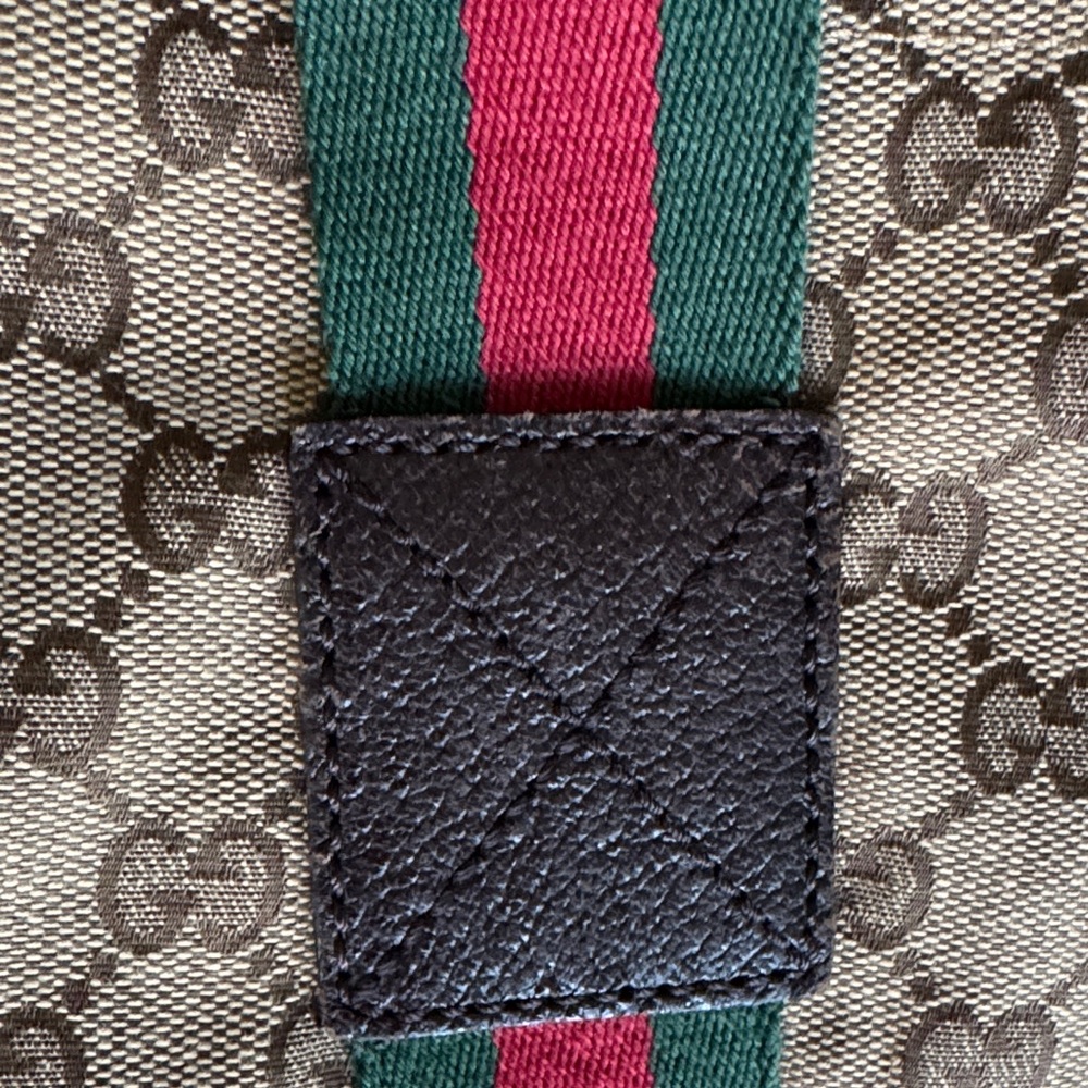 Gucci Sherry GG Monogram Tote with Red and Green Straps - Picture 7 of 16
